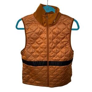 Women’s Nike Aerolayer Quilted Running Vest Burnt Orange Puffer Size M BV3869